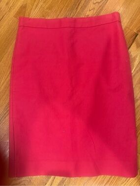 J. Crew Vibrant Red Pencil Skirt